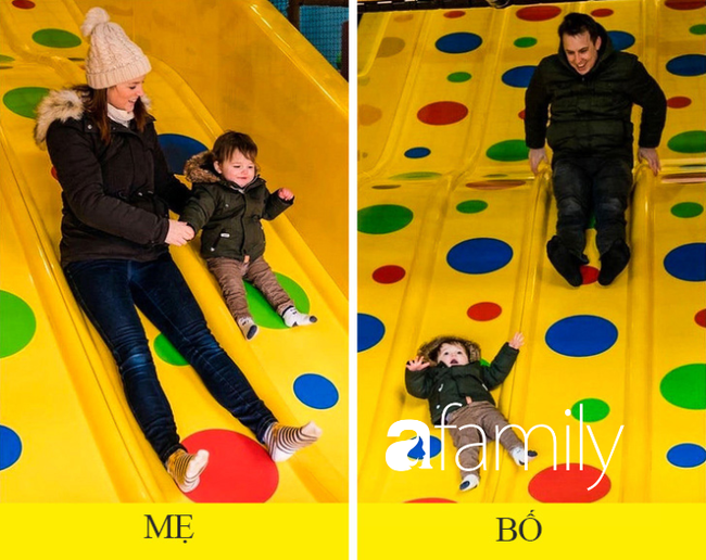 Cười không nhặt được mồm” khi xem chùm ảnh sự khác nhau giữa bố và mẹ khi chăm con-8