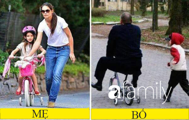 Cười không nhặt được mồm” khi xem chùm ảnh sự khác nhau giữa bố và mẹ khi chăm con-14