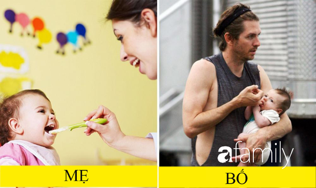 Cười không nhặt được mồm” khi xem chùm ảnh sự khác nhau giữa bố và mẹ khi chăm con-17