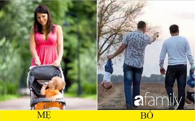 Cười không nhặt được mồm” khi xem chùm ảnh sự khác nhau giữa bố và mẹ khi chăm con-18