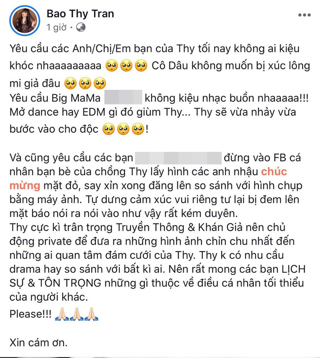 Trước giờ tổ chức đám cưới, cô dâu Bảo Thy bực mình: Tôi không có nhu cầu drama hay so sánh với bất kì ai-2