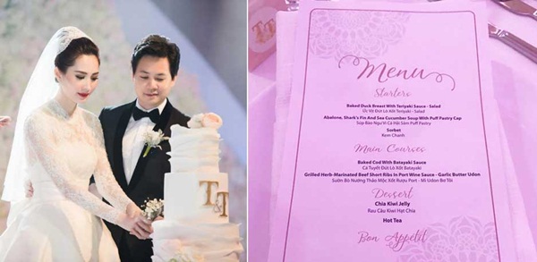 So thực đơn trong tiệc cưới của Cường Đô La, Trường Giang và sao Việt-8