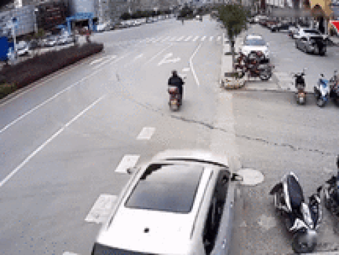 Ô tô lao như tên bắn 'cày' nát hàng cây rồi lật ngửa