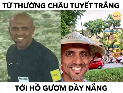 Trọng tài người Oman thành đề tài ảnh chế trước trận với Thái Lan