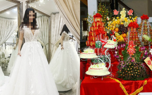 Lấy được chồng xịn, đặt váy cưới gần trăm triệu nhưng ăn hỏi xong cô dâu lại đăng đàn pass lại với giá bằng cốc trà đá vì lý do cười ra nước mắt-1