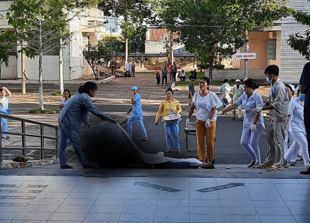 Bệnh nhân rơi từ tầng 4 xuống đất thiệt mạng-1