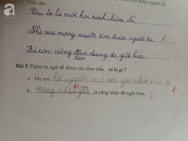 Cô bé lớp 2 trả lời câu hỏi Ai là gì? vô cùng bất ngờ nhưng bị cô giáo chấm sai, dân mạng vừa cười vừa tranh cãi-1