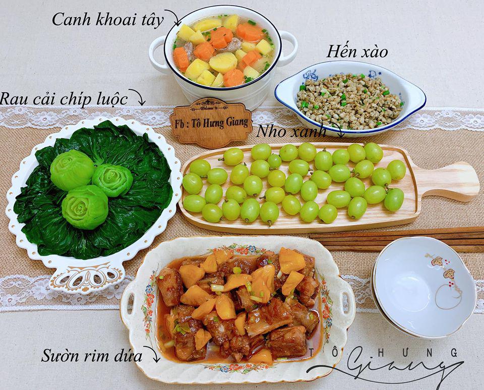 Mê tít mâm cơm đã ngon lại đẹp của mẹ đảm HN, kéo cả chồng lẫn hai con vào bếp-11