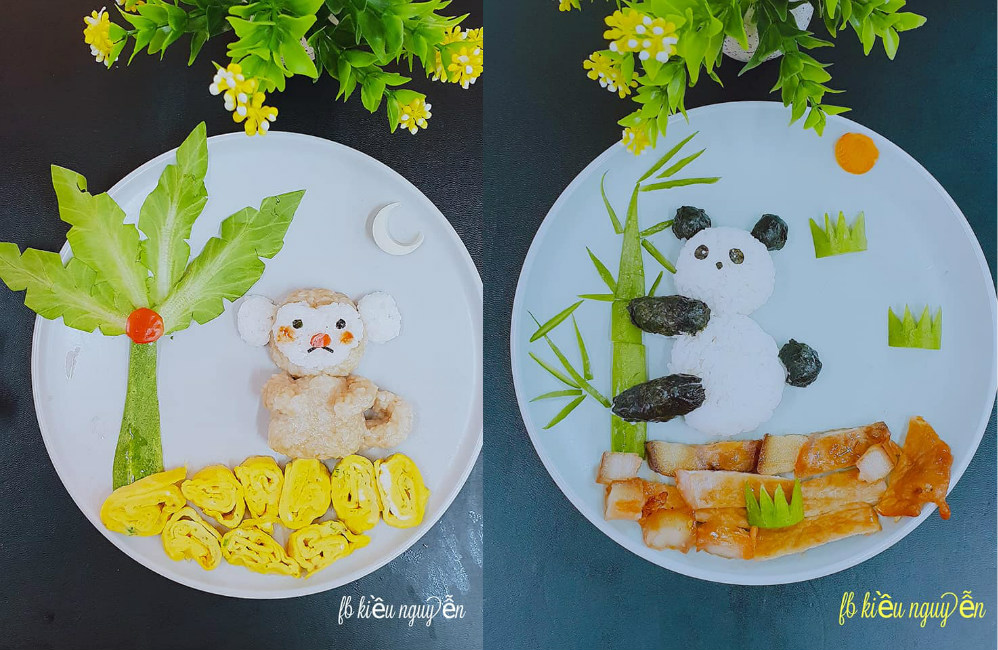 Hô biến đĩa cơm thành vườn thú muôn màu, mẹ 9X khiến con hào hứng chờ đến bữa-2