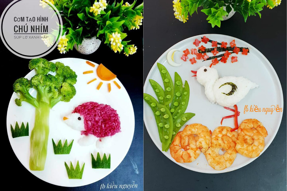 Hô biến đĩa cơm thành vườn thú muôn màu, mẹ 9X khiến con hào hứng chờ đến bữa-11