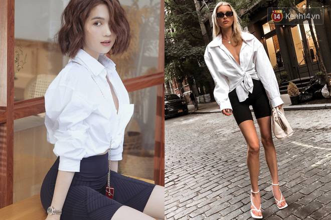 Hậu tháo túi ngực, Thúy Vi vừa được khen sang hơn đã bị nghi copy thiên thần Elsa Hosk từ outfit cho đến dáng pose-3