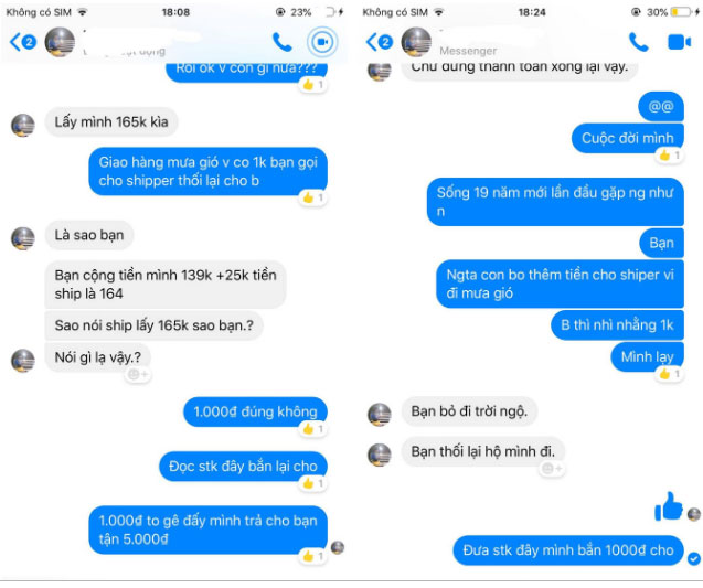 Khách hàng đòi chủ shop chuyển khoản 1k vì tổng tiền hết 164k mà shipper lấy 165k: Thánh rạch ròi của năm đây rồi!-1