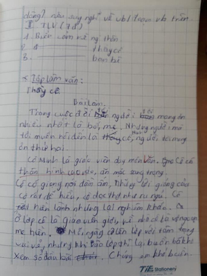 Bài văn biểu cảm về cô giáo khiến người đọc cười ra nước mắt-1