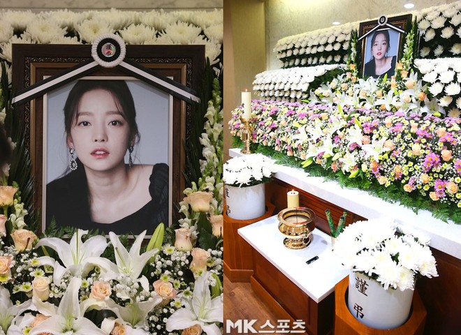 Lễ viếng ngập hoa trắng của Goo Hara-1