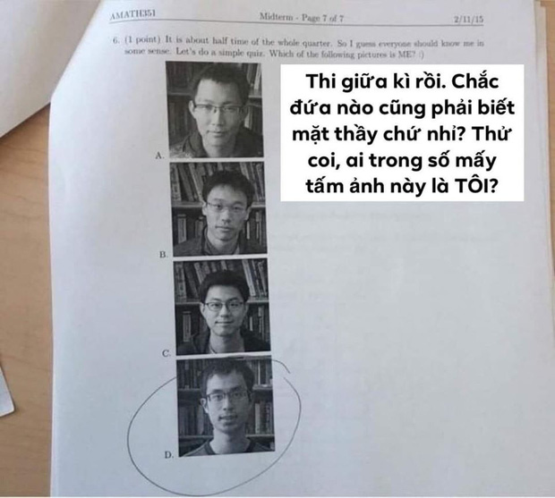 Ra đề cực gắt đoán mặt giáo viên, thầy giáo khiến không ít sinh viên phải giật mình thon thót vì suốt ngày nghỉ học nhờ bạn điểm danh-1