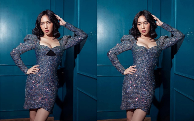 Mẹ cho mặc hở dưới không được hở trên, Diệu Nhi đâm lúng túng che vòng 1 khi diện đầm quây gợi cảm-6