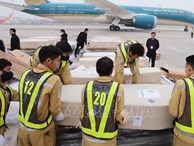 Thi thể và tro cốt 23 nạn nhân cuối cùng đã về đến sân bay quốc tế Nội Bài