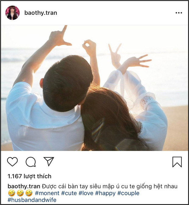 Bảo Thy cuối cùng đã đăng ảnh hạnh phúc bên ông xã sau kết hôn, lần đầu hé lộ điểm giống nhau của cả hai-1