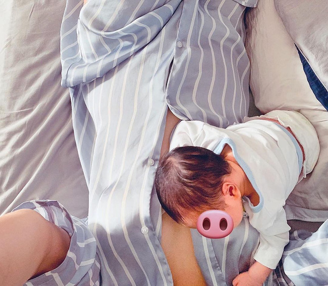 Lan Khuê lần đầu khoe ảnh con trai mới sinh nhưng vòng eo và khuôn ngực lại gây chú ý hơn-1