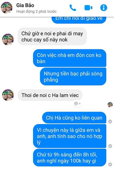Hậu ly hôn với nhiều lùm xùm, Gia Bảo tiếp tục lộ đoạn tin nhắn tranh cãi chuyện nợ tiền lương nhân viên-4