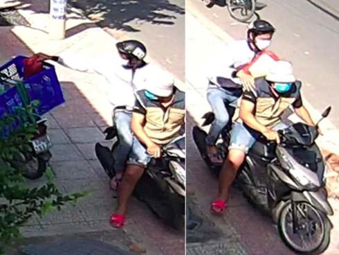 Tranh thủ lúc shipper lơ đễnh, đạo chích nhanh chóng 