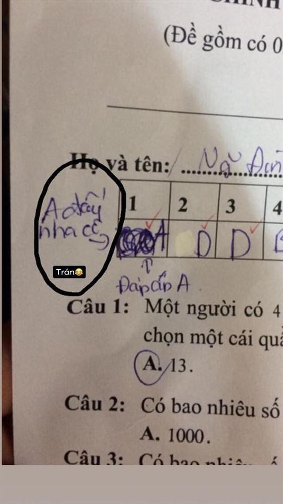 Sửa đi sửa lại đáp án vẫn phải ghi 2 câu chú thích trong bài kiểm tra, nam sinh bị mắng vốn: Biểu hiện của sự lươn lẹo-2