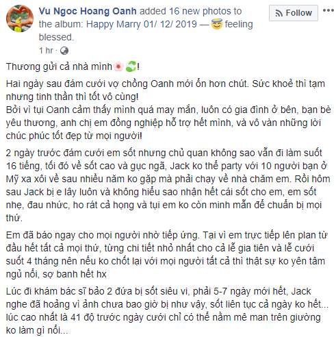 Á hậu Hoàng Oanh lần đầu chia sẻ cảm xúc sau hôn lễ trong mơ cùng ông xã người Mỹ điển trai, nhớ nhất câu nói này từ mẹ chồng-1