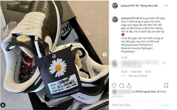 Kỳ Duyên sắm đôi sneakers hoa cúc chục triệu: Mừng rớt nước mắt nhưng chỉ mong nó cũ nhanh lên cho tôi nhờ-2