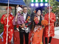 Thúy Nga diện áo dài 5m trong đám cưới lần thứ 10 với Thanh Bạch