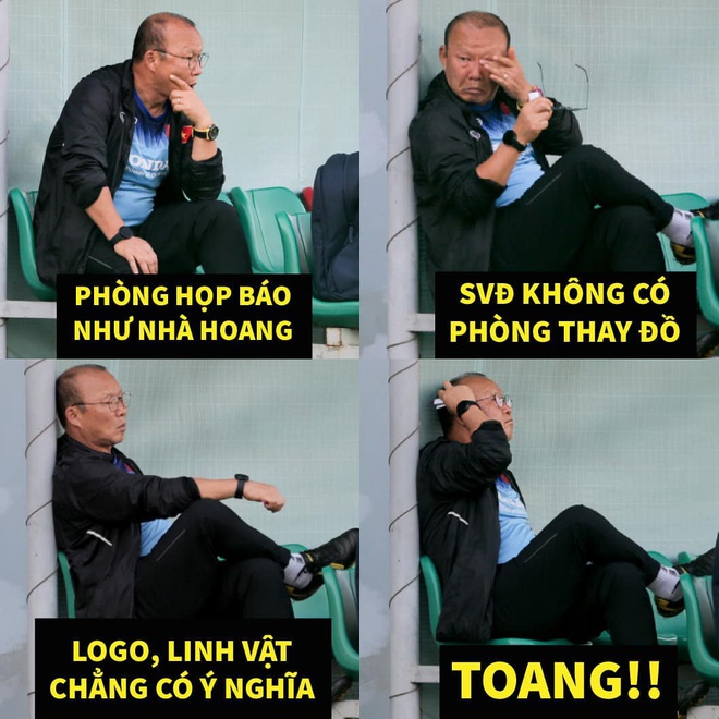 Ảnh chế bố Park bảo vệ học trò trong từng trận đấu tại SEA Games 30-8