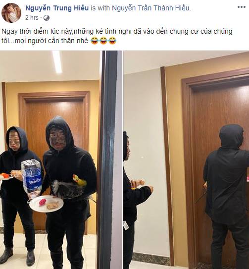 Hình ảnh những người bôi mặt đen đang gây hoang mang dư luận thì tình tin đồn” của Ninh Dương Lan Ngọc - Chi Dân lại xem như trò đùa vui-1