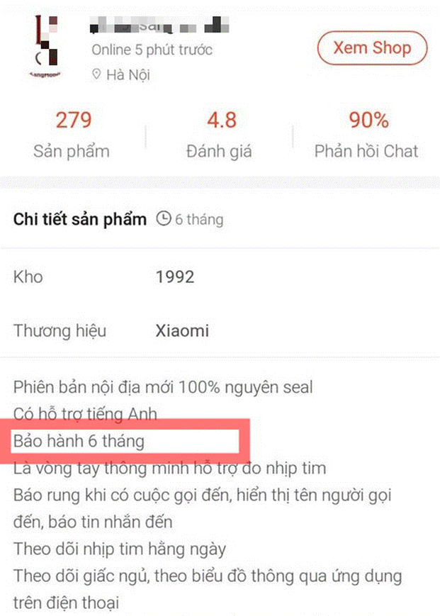 Hà Nội: Khách hàng bức xúc vì shop yêu cầu tìm lại vỏ hộp” khi đi bảo hành vòng đeo tay thông minh bị lỗi-3