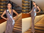 Hoàng Thùy chốt sổ vòng thi dạ hội với váy xuyên thấu gợi cảm trong đêm bán kết Miss Universe, lập tức được dự đoán Top 10!-13