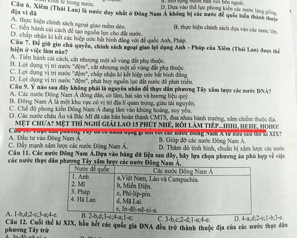 Đang làm bài kiểm tra đọc được lời nhắn nhủ của thầy giáo, học sinh chưa kịp vui thì chưng hửng vì pha troll cực mạnh-1