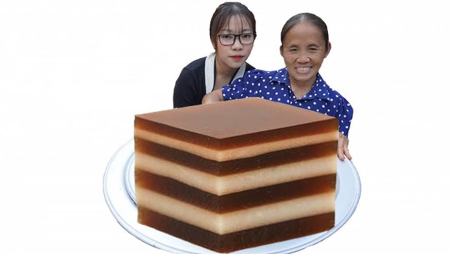 Tuyên bố làm thạch 7 tầng nhưng chỉ được 4 tầng, lần này Bà Tân Vlog còn mượn luôn hình trên mạng để làm thumbnail-5