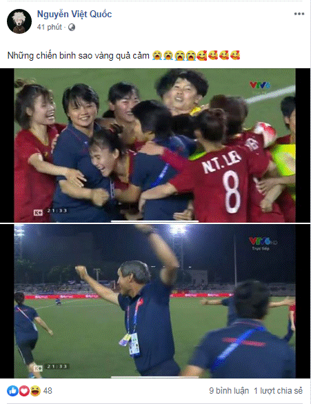 Cộng đồng mạng vỡ òa trước chiến thắng quá tuyệt vời của đội tuyển quốc gia nữ Việt Nam, ai cũng khóc vì hạnh phúc tự hào-8