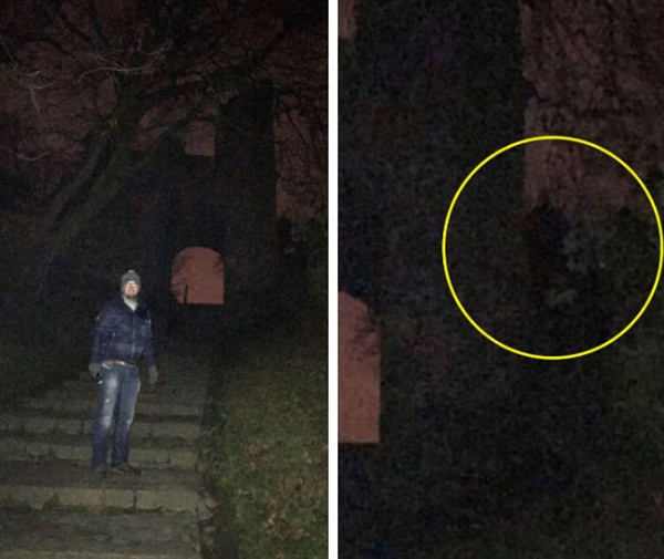 Đi khám phá lâu đài cổ, cặp đôi hoảng hồn khi phát hiện ra một chi tiết kỳ dị trong bức ảnh chụp trên bậc cầu thang-2