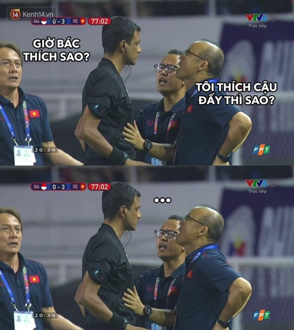 Hình ảnh thầy Park cà khịa trọng tài là nguồn cảm hứng chế ảnh lớn nhất đêm nay-7