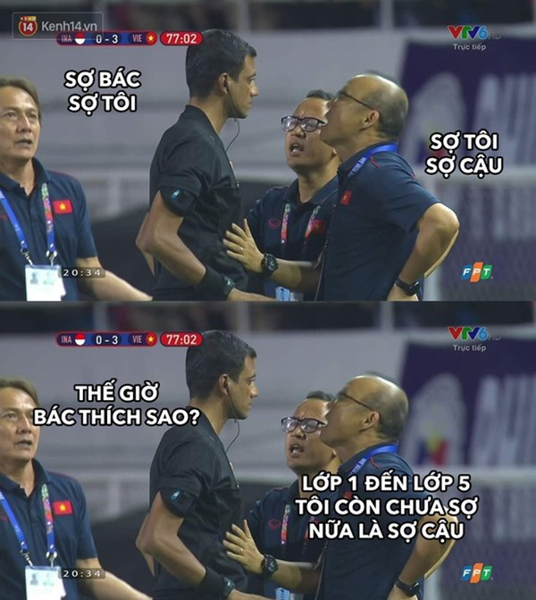 Hình ảnh thầy Park cà khịa trọng tài là nguồn cảm hứng chế ảnh lớn nhất đêm nay-8