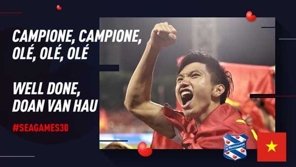 Góc tự hào: CLB của Đoàn Văn Hậu ở Hà Lan gửi lời chúc mừng U22 Việt Nam giành chiến thắng tại SEA Games 30 bằng tiếng Việt: Vô địch! Chúc mừng!-6