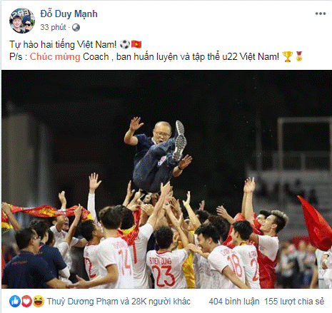 Việt Nam vô địch Sea Games 30, dàn cầu thủ viết nên lịch sử bóng đá nước nhà đã kịp chia sẻ lời cảm ơn đầu tiên sau trận chung kết-3