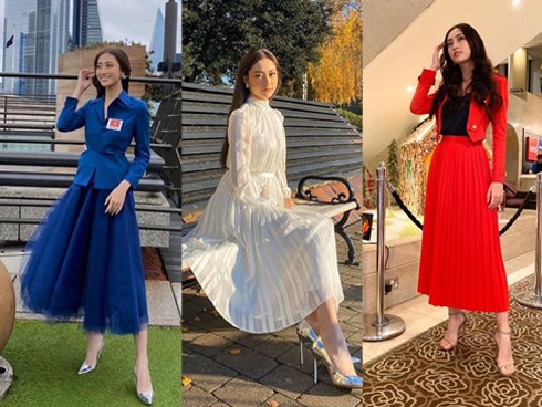 Vali đồ của Lương Thùy Linh tại Miss World được fan ví như fashion show của nàng công nương thanh lịch