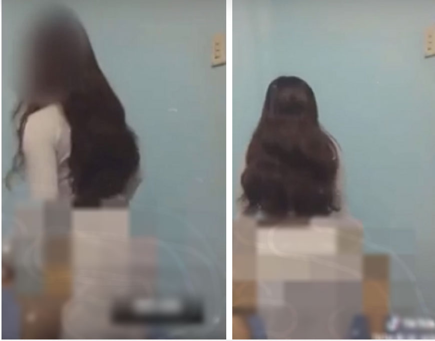 Sốc với nữ sinh mặc áo dài không mặc quần, uốn éo nhảy twerking cực kì phản cảm-2