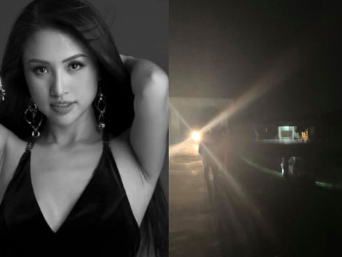 Xe tải mất lái lật nghiêng, ủi bay dải phân cách-1