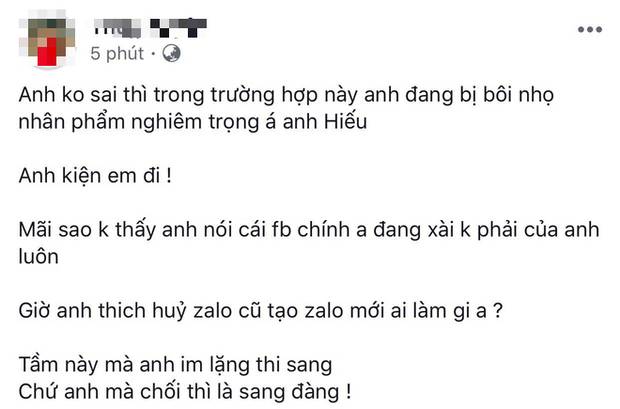 Hồ Quang Hiếu vừa phủ nhận ồn ào tình ái, nữ chính lên tiếng: Anh đang bị bôi nhọ nghiêm trọng đó, kiện tôi đi-1