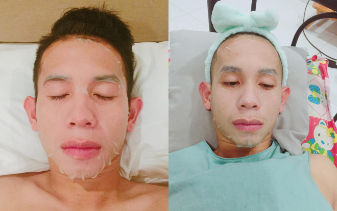 Bắt chước Duy Pinky, Văn Hậu cũng làm điệu đắp mặt nạ-2