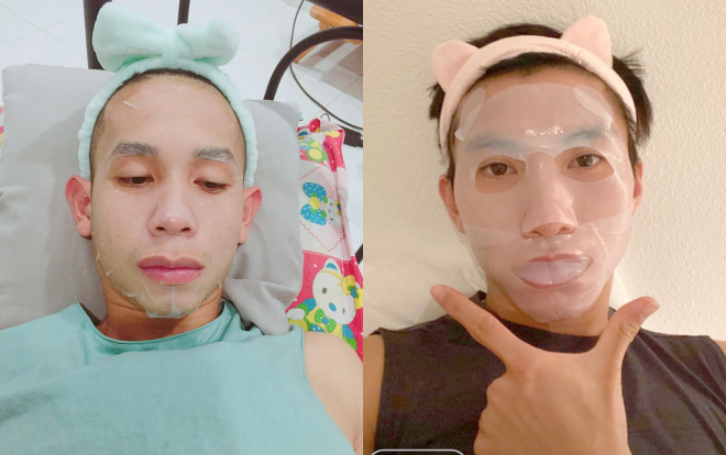 Bắt chước Duy Pinky, Văn Hậu cũng làm điệu đắp mặt nạ-3