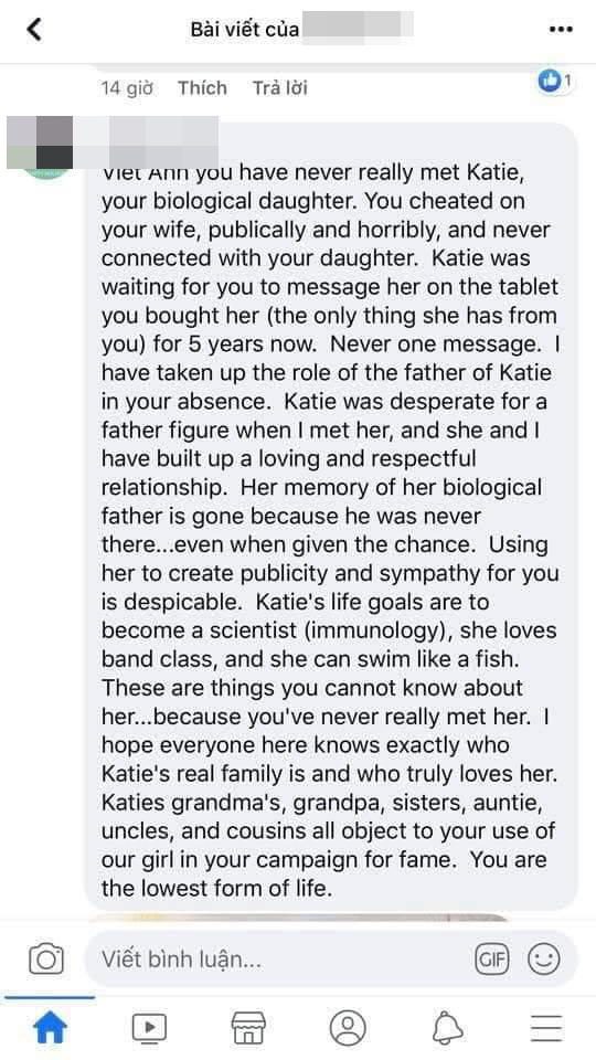 Bạn trai vợ cũ Việt Anh để lại lời nhắn sau chia sẻ của nam diễn viên cho đến câu chốt cuối cùng khiến nhiều người ngỡ ngàng-1