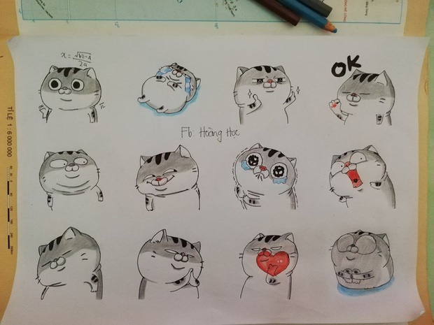 Quá rảnh rỗi trong giờ học, nam sinh vẽ tay loạt biểu tượng cảm xúc của Facebook trông còn chất hơn cả bản gốc-3