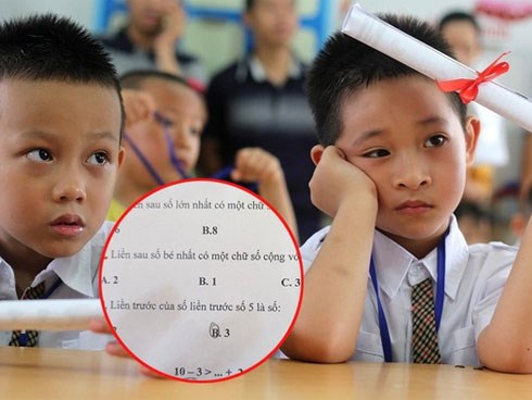 Đề kiểm tra Toán lớp 1 với nhiều câu hỏi hại não đánh đố tư duy trẻ, phụ huynh người đồng tình người phản đối gay gắt